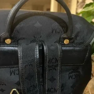 MCM leather Trim and Nylon Backpack. EUC EUC MCM Leather Backpack in Black | Mercari main image 4